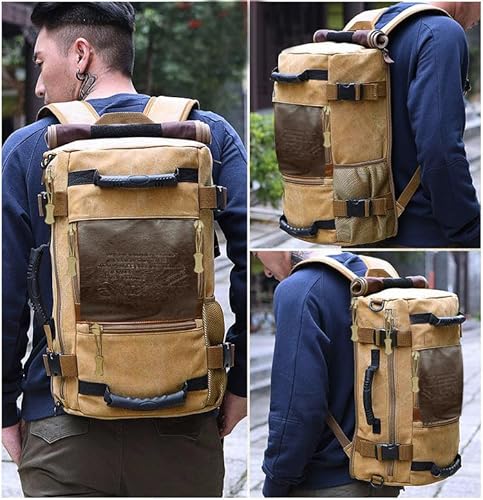 Mochila Mala Grande Espaçosa Masculina Feminina Dia a Dia Viagens Trabalho Camping De Bordo (marrom)
