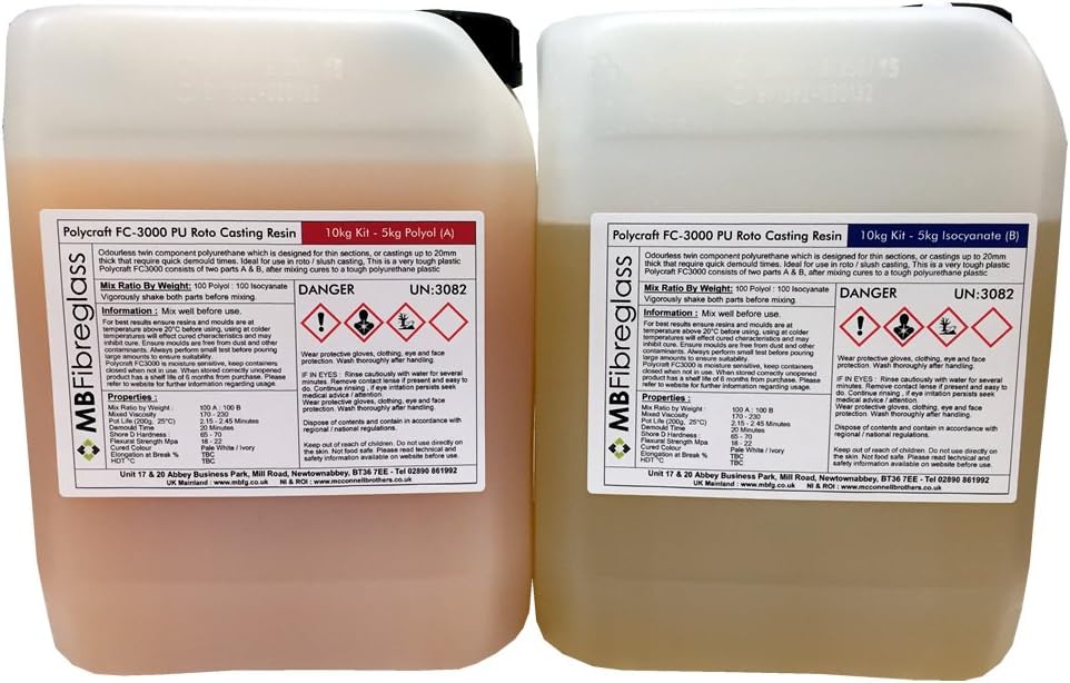 Polycraft FC 3000 Polyurethane Roto/Slush Casting Resin 10kg Kit