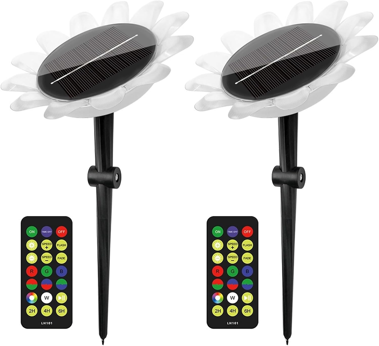 Solar Floating Swimming Pool Lights Petal Flower RGB Remote Lawn Night Lights for Pond Fountain Garden Lawn Party Wedding Decor(1 PCS)