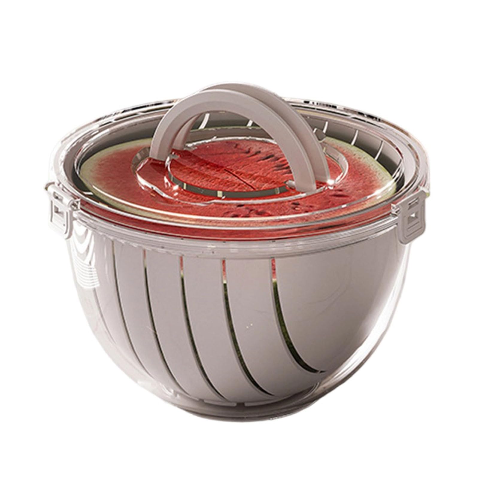 Xjdzineq Space Saving Watermelon Chopping Basket Multi Functional Strainer Portable Design for Picnics Daily Cooking Easy Clean Fruit Preparation Tool