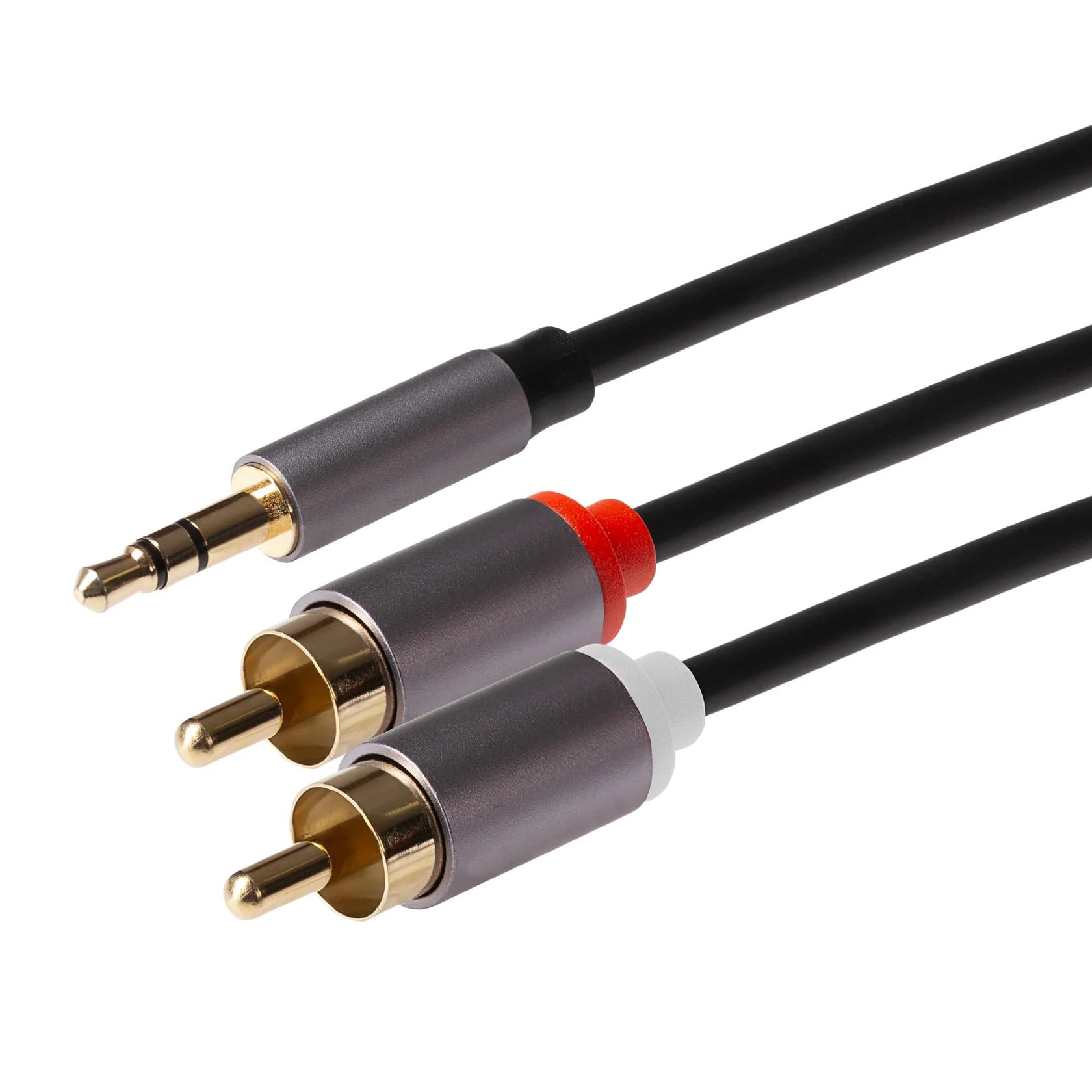 Maplin 3.5mm Aux Stereo 3 Pole TRS Jack Plug to Twin RCA Phono Cable 3m