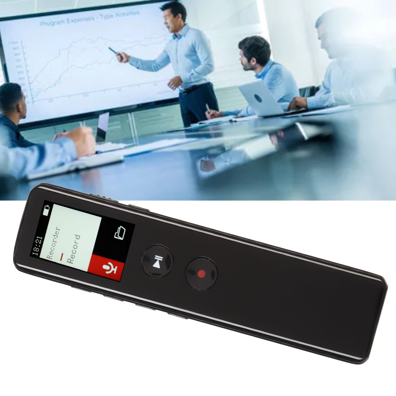 Grabadora de Voz Digital Bluetooth Grabadora de Voz Inteligente con Reducción de Ruido con Altavoz para Varias Reuniones y Entrevistas (16 GB)
