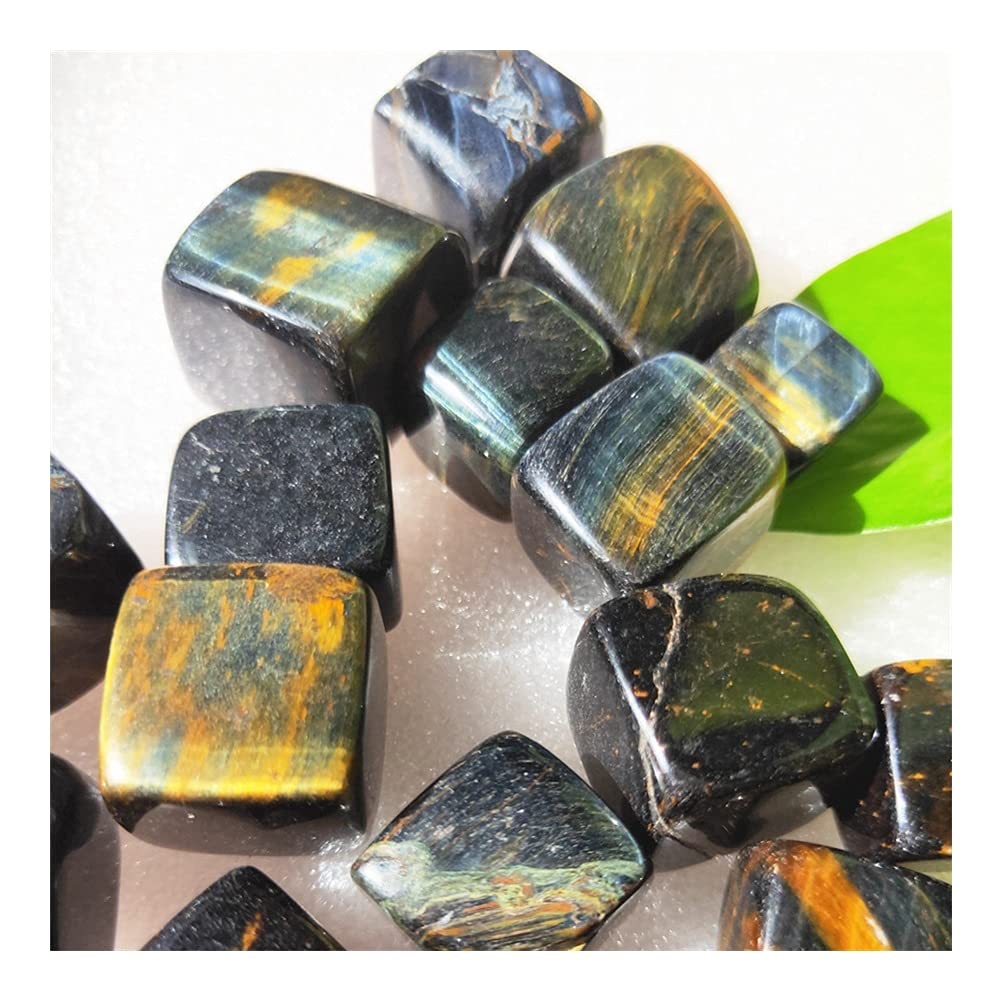 Cubo di Ghiaia di Cristallo di Quarzo Naturale con Occhio di Tigre burattato Raccolta domiciliare (Size : 500g)