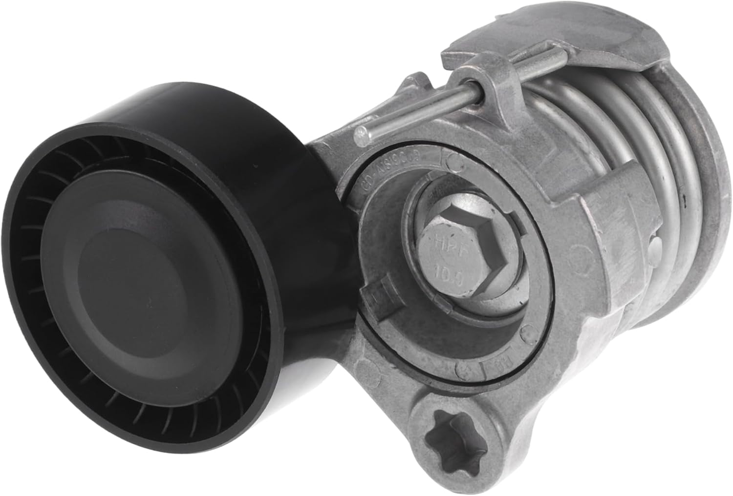 Motoforti Engine Belt Tensioner Pulley Assembly, Accessory Drive Belt Tensioner, for Chevrolet Cruze (J300) 2.0 Cdi 2009-2011, Metal, No.96440419/4805513, Silver Tone