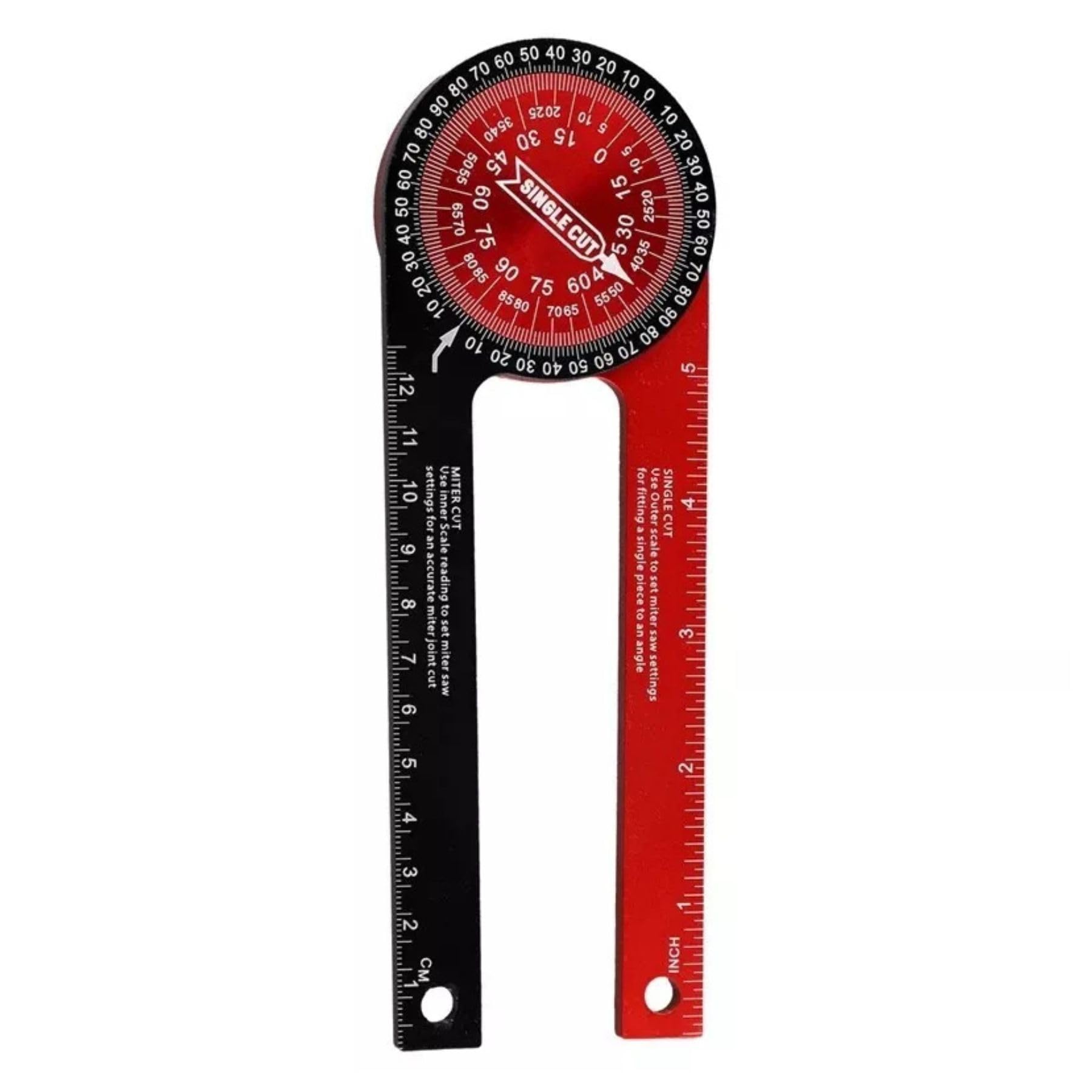 360° Mitre Saw Protractor Precision Angle Finder for Coving/Cornice/Woodwork/DIY for Inside & Outside Corners - 18.5cm Long - Image 4