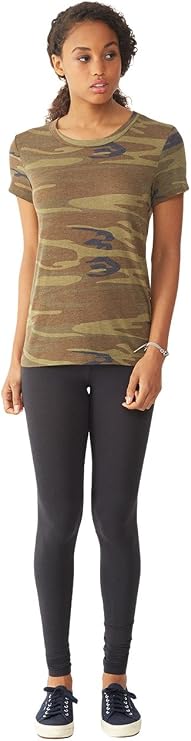 Alternative Women's Shirt, Classic Triblend Paterned Eco Ideal Short Sleeve Tee