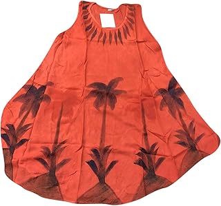 Mogul Interior Women's Red Summer Sleeveless Floral Print Casual Tank Tops Shirts M