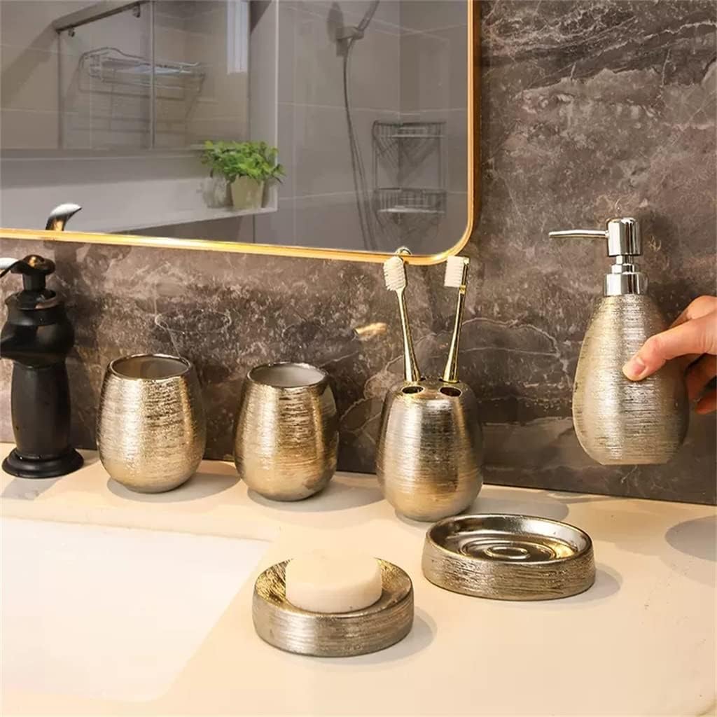 Handmade Retro Ceramic Bathroom Five-piece Set Wash Toilet Supplies Wedding