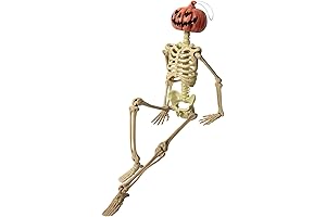 Motion-Activated Ghostly Hanging Skeleton for Spine-Tingling Halloween Atmosphere