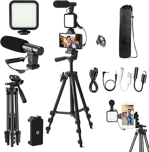 Imagen de Kit de vlogging definitivo: trípode extensible de 50 pulgadas