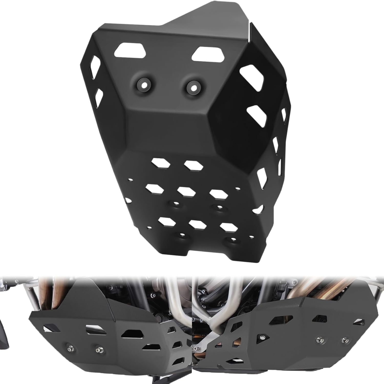 Tenere700 Skid Plate - Front Engine Bash Cover Guard Compatible with 2019-2024 Tenere 700/ T7/ Rally - Skidplate Thickness Enhancement (Black)