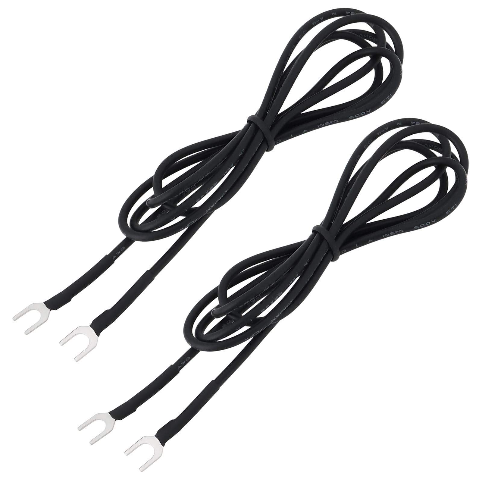 Be In Your Mind 2pcs 1M Turntable Earth Wire with 5mm Fork Terminals 22AWG Wire