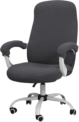 Miniatura 68 de FORCHEER Funda para Silla de Oficina Repelente al Agua de Jacquard con Respaldo Giratoria Extraíble Elástica Universal para Silla de Computadora