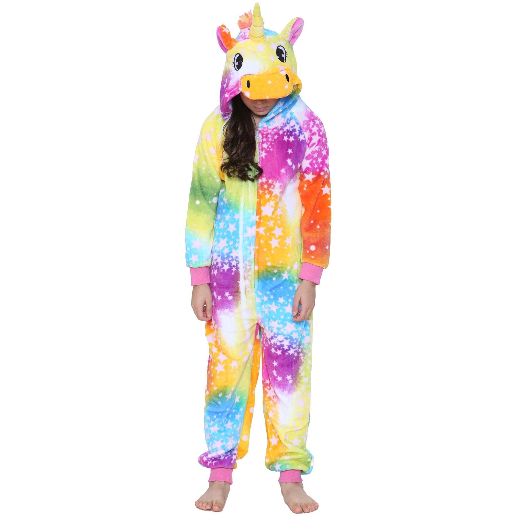 A2Z 4 KidsGirls Onesie Unicorn Star Rainbow Pyjama Sets Soft Fleece Durable Stylish A2Z Onesie One Piece Hooded All In One Jumpsuit Comfortable Lightweight Nightwear Outfit Age 5-13 Years