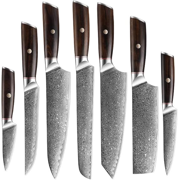 Set Cuchillos Cocina 7 Piezas Acero Inoxidable