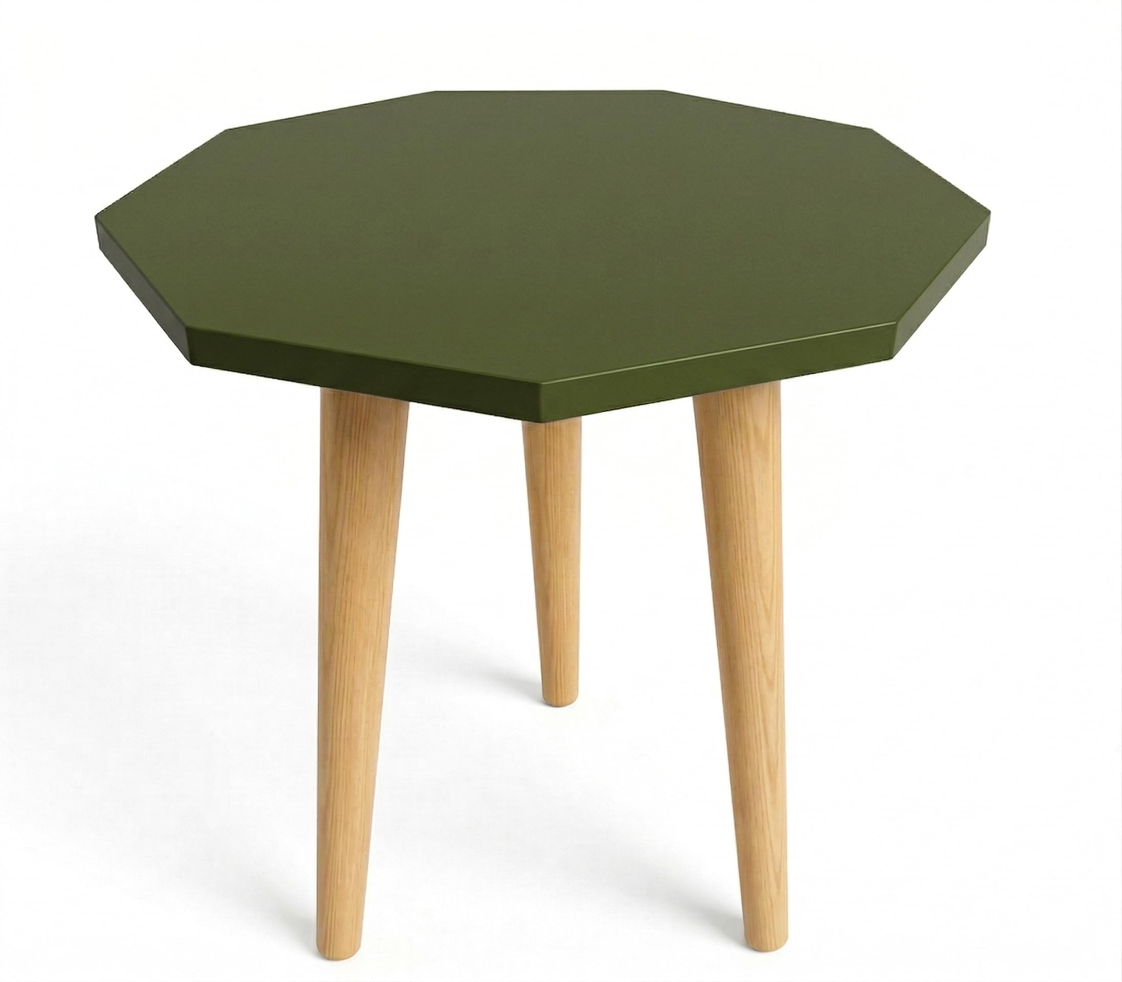 UHUD CRAFTS Multipurpose Wooden Foldable Side Table/End Table/Plant Stand/Stool for Living Room & Bedroom | Kids Play Furniture Table - Olive Green