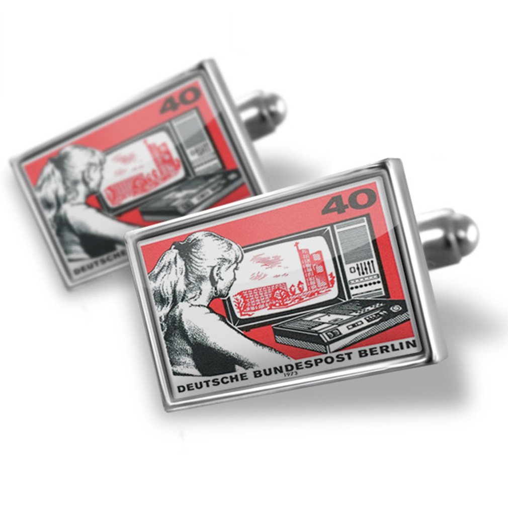NEONBLOND Cufflinks Girl, TV Stamp, Television