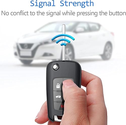 Miniatura 5 de Tukellen Funda para llavero de Chevrolet con protección completa, compatible con Chevy Chevrolet Camaro Cruze Impala Equinox Volt Spark Sonic