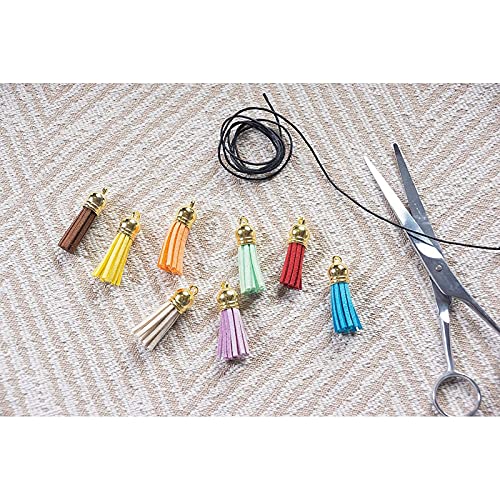 Juvale Leather Tassel Keychain Charms, 20 Colors (2.1 X 0.5 In, 100 Pack) #TOP5