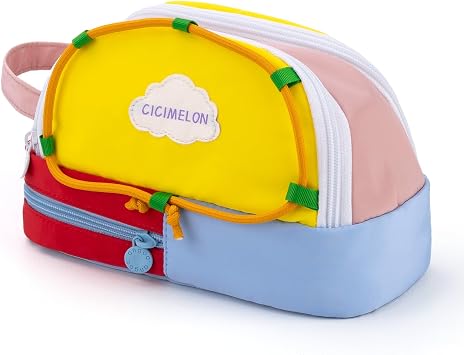 CICIMELON Large Capacity Pencil Case, Cute Aesthetic Pencil Pouch with 3 Compartments, Big Pencil Bag Organizer for School Supplies, Pen Holder for Kids, Girls, Boys, Students