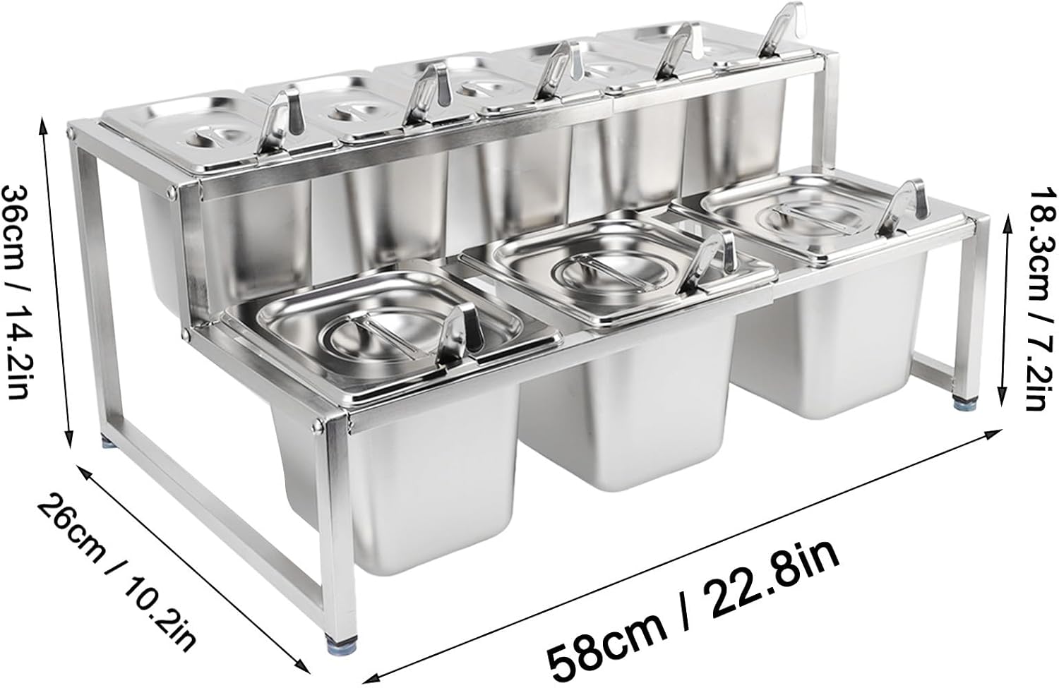 Jam Organizer Stand, Easy Jam Organizer Stand, Stainless Steel Condiment Station Stainless Steel Condiment Station to Detachable