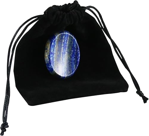 Miniatura 7 de Piedras de lapislázuli para niños, piedra ovalada de palmera, piedra de pulgar, cristales y piedras curativas de cuarzo a granel para Wicca, Reiki,