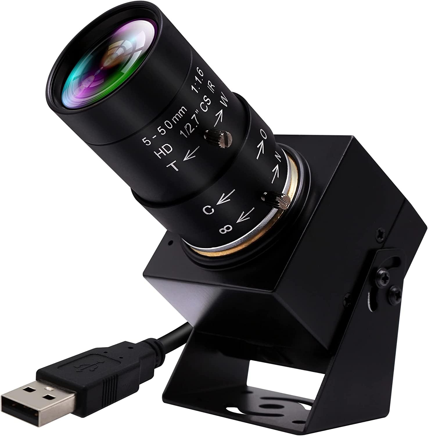 USB Camera 4K Manual Zoom Webcam 5-50 mm CS Mount Variable Lens PC Camera UVC Computer Camera IMX415 USB2.0 Web Cam