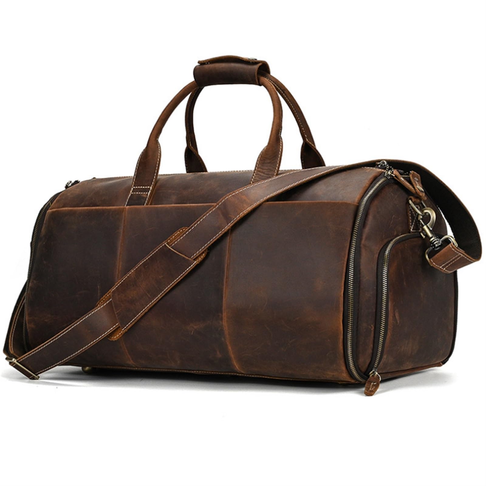 Bolsa Portatrajes Bolsa de Viaje Continúe Los Portatrajes Para Viajar Con El Bolsillo Del Artículo De Tocador, Petate De Cuero Para La Ropa Para Los Hombres Bolsa Portatrajes de Viaje Bolso Porta Traj