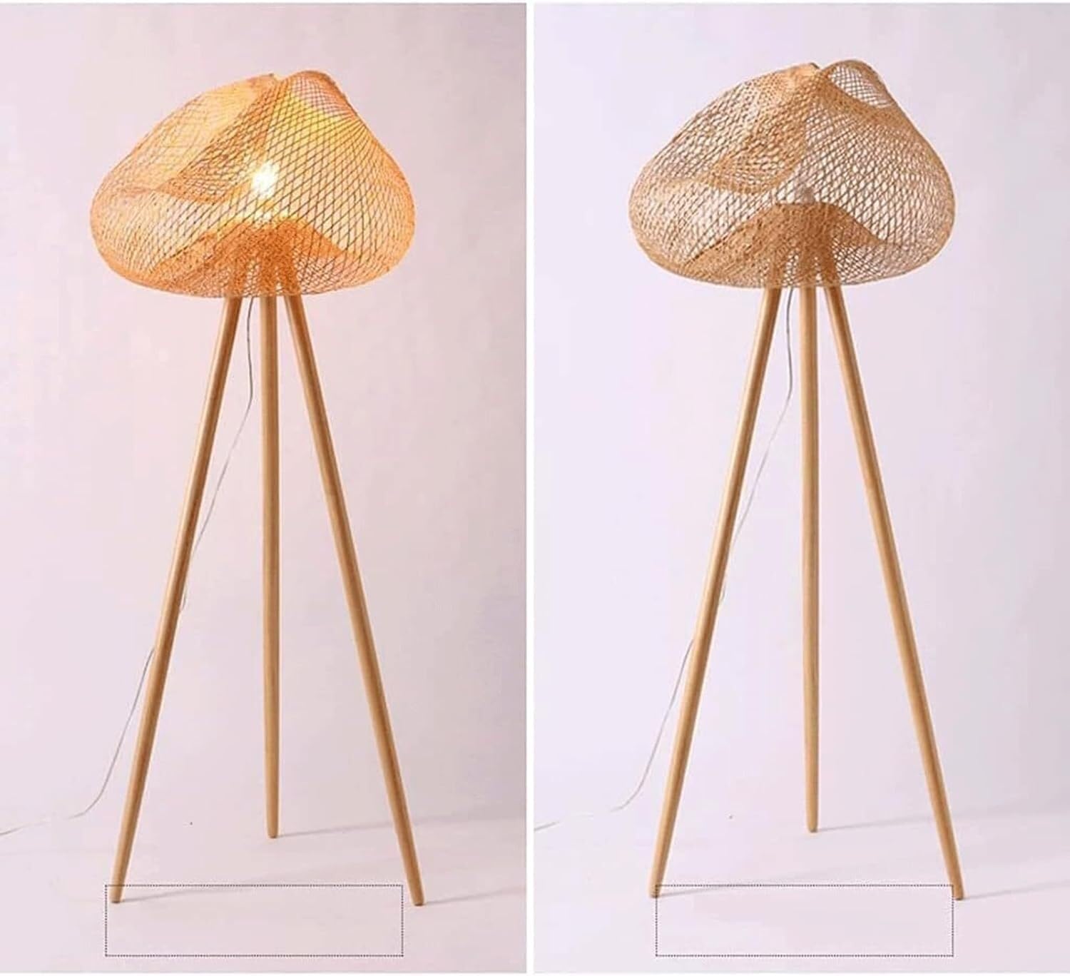 フロアライト スタンドライト 間接照明 和風フロアランプ木製三脚