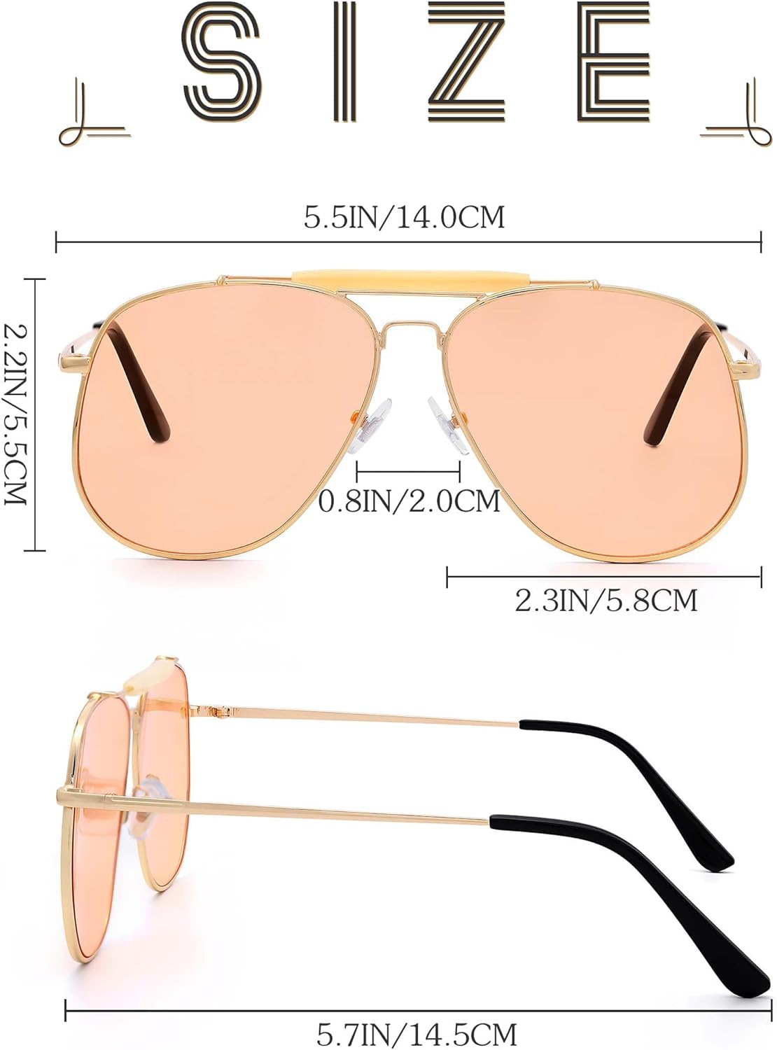 Woeoe Oversized Sunglasses Womens Trendy Retro Sun Glasses - Image 2