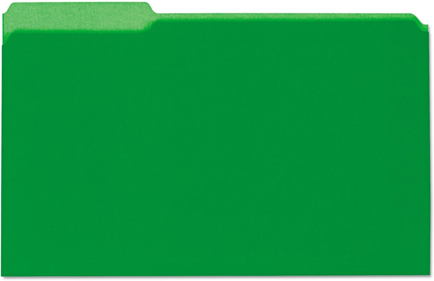 Universal 15302 Interior File Folders, 1/3 Cut Tab, Legal Size, Green, 100/Box