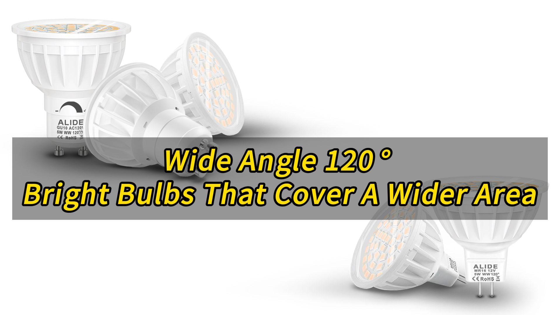 ALIDE MR16 50W Led Bulbs Replacement,5W MR16 GU5.3 Bi Pin 4000K