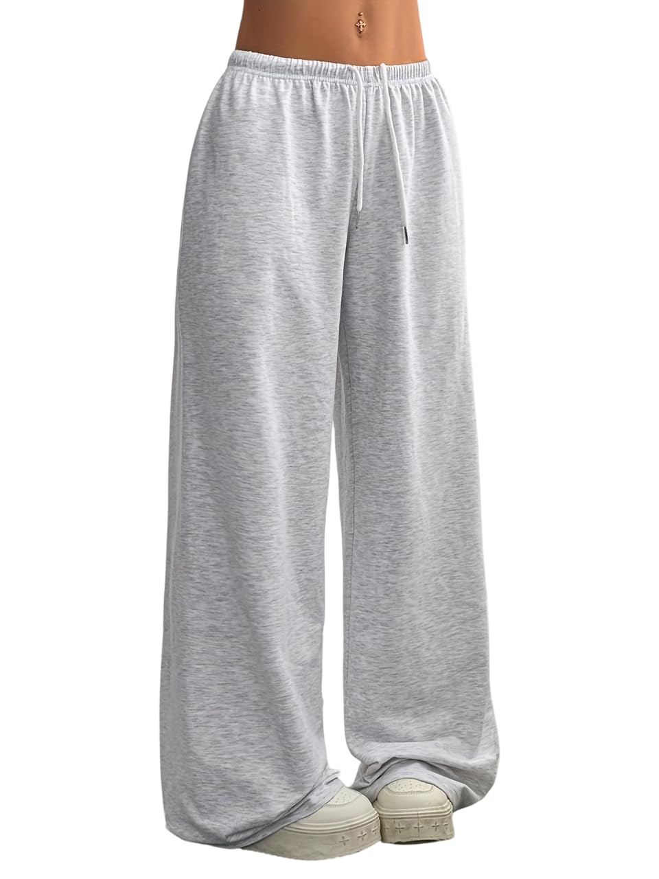 dockstreet Straight Wide fit Long Length Open Bottom Jogger for Women/Trending Multi Pocket Style, Relaxed Casual Pants for Women-picture-12