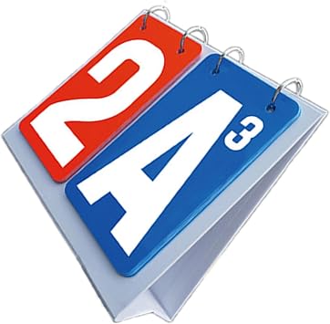 Cards Scorer Flip Scoreboard Game Score Keeping Flip Number Score Board Counter Manual Choice For Gamers Game Scoring Cards Scoreboard With Stand, Red Blue, 9.5x18.5cm