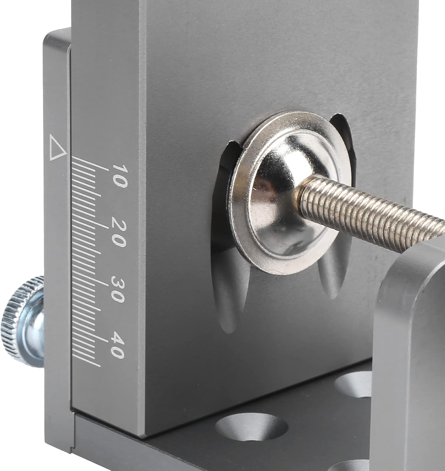 15 Degree Inclined Hole Locator Positioner Aluminum Alloy Woodworking Punching Tool Kit with Quick Gripper for Carpentry DIY Projects 10 45mm Board Thickness