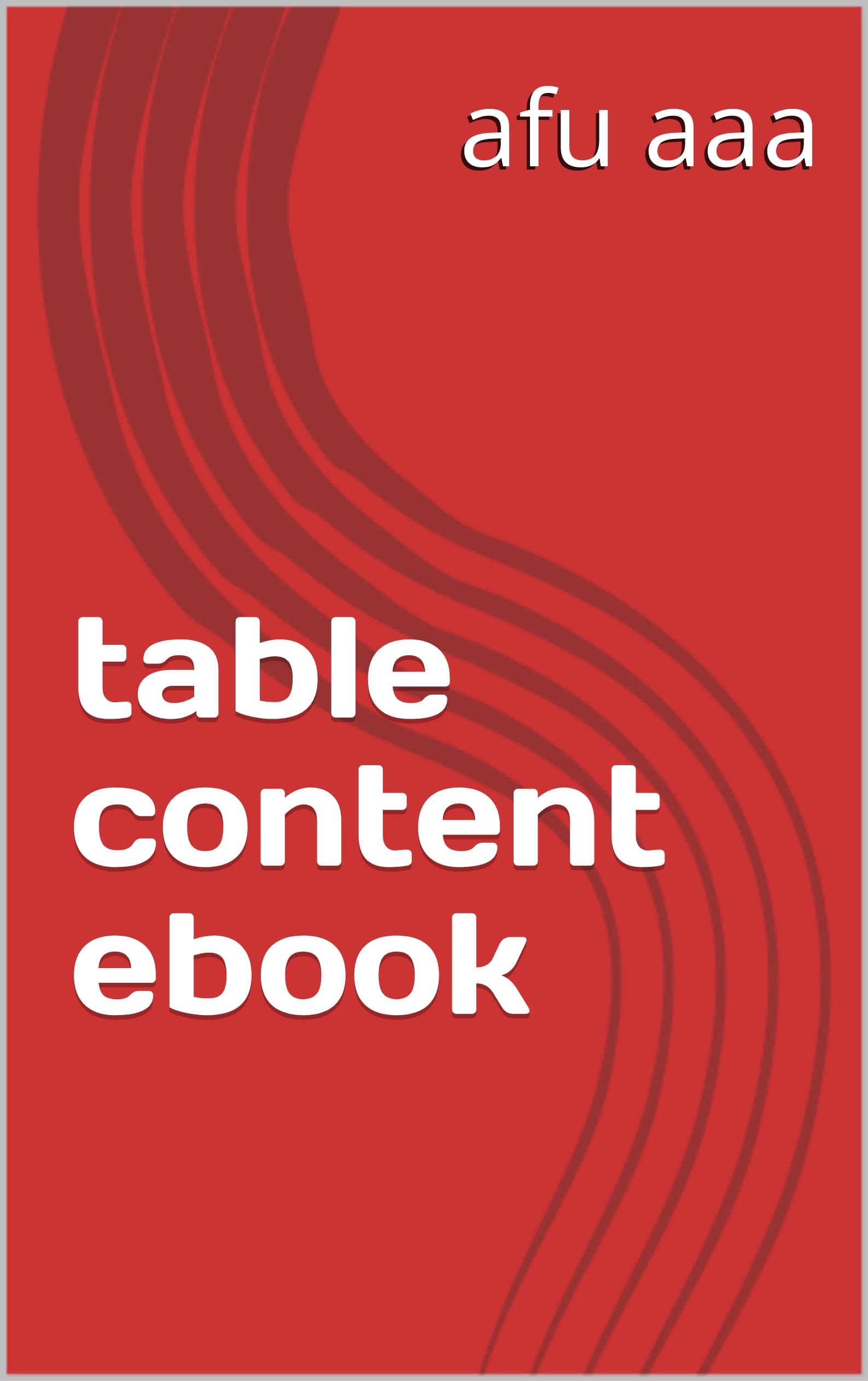 table content ebook (English Edition)