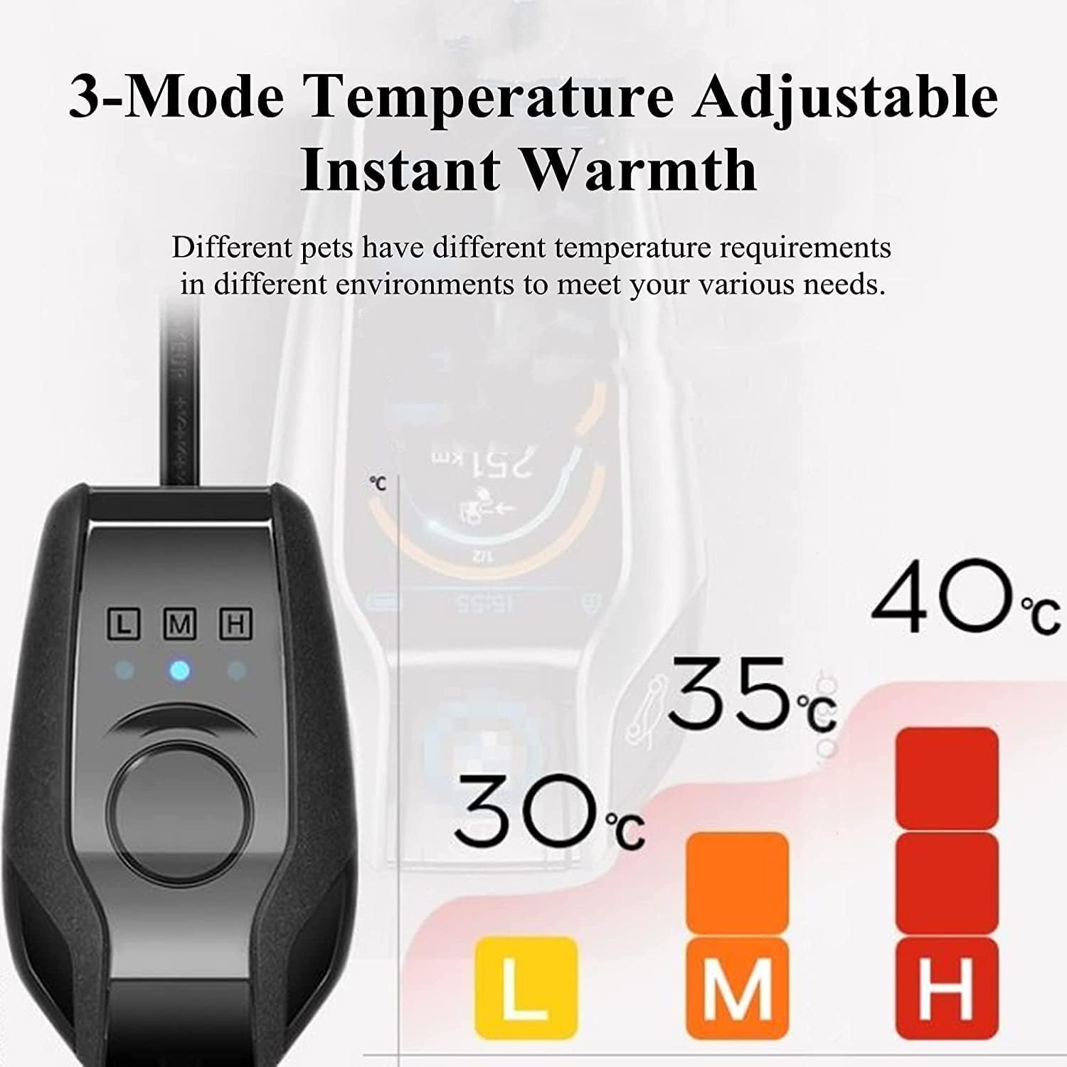 Reptile Heat Mat Reptile Heating Mat, IPX5 Waterproof Terrarium Warmer Heating Mat With 3-Speed Adjustable Temperature Control, For Amphibians, Small Animals, Seeding,24W(28X28CM) ( Size : 5W(15X14CM)