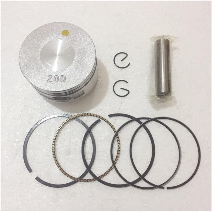 Piston Kit 56mm Fit for GX100 Engine Motor Tamper Piston with Ring Pin Clip Replacement