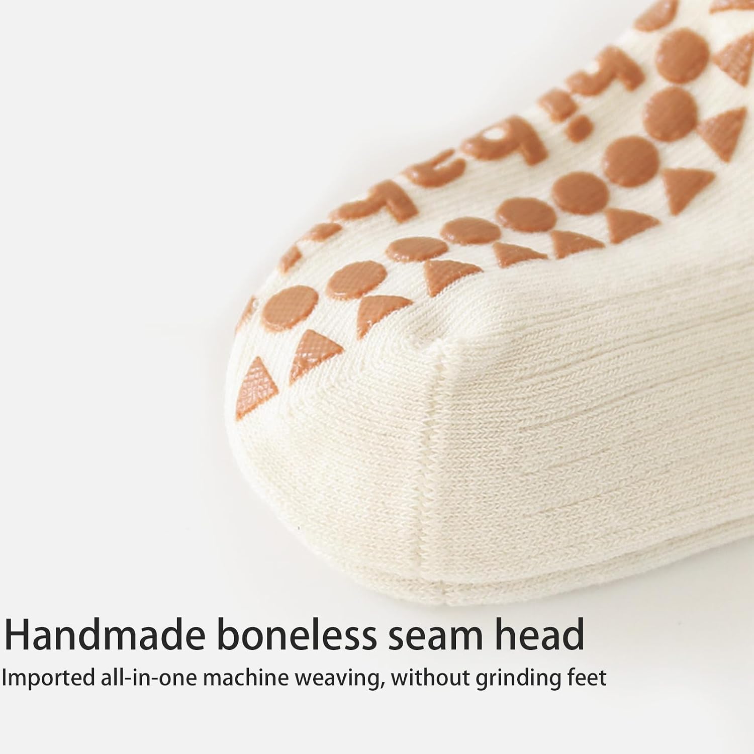 3Pairs Toddler Floor Socks with Grips for Infant Gender Neutral Prewalker Spring Hosiery Ankle