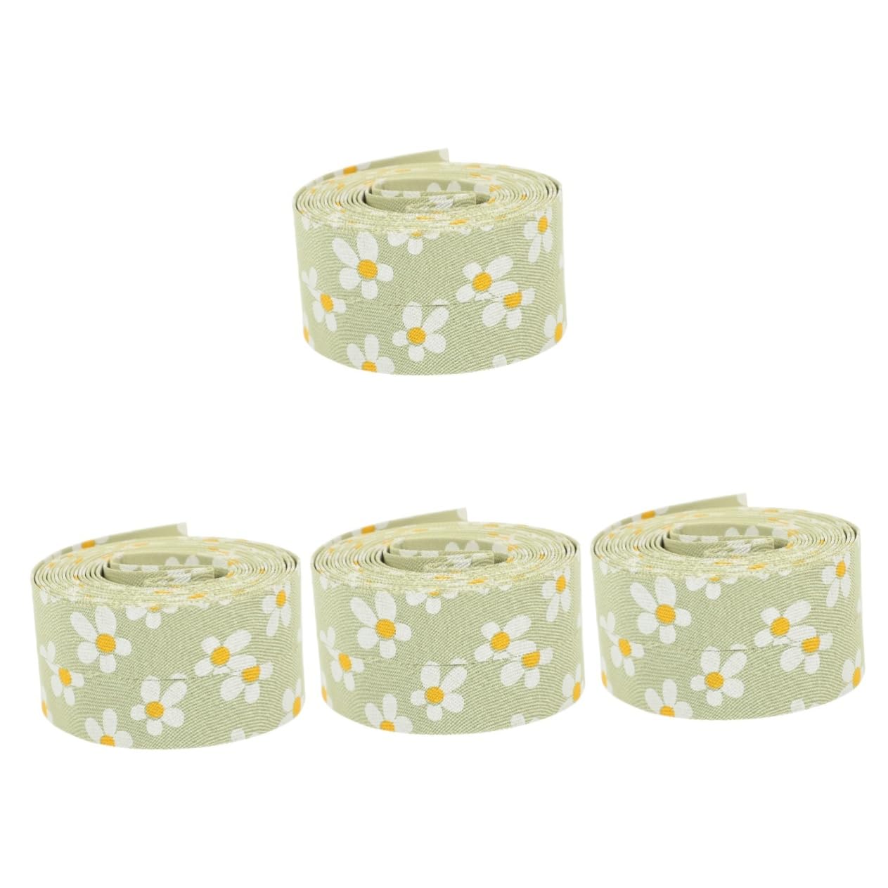 STOBOK 4piezas Cinta De Raso Para Manualidades De Diademas y Accesorios De Pelo Material Para Hacer Horquillas y Lazos Decorativos Metros De Diseño Floral