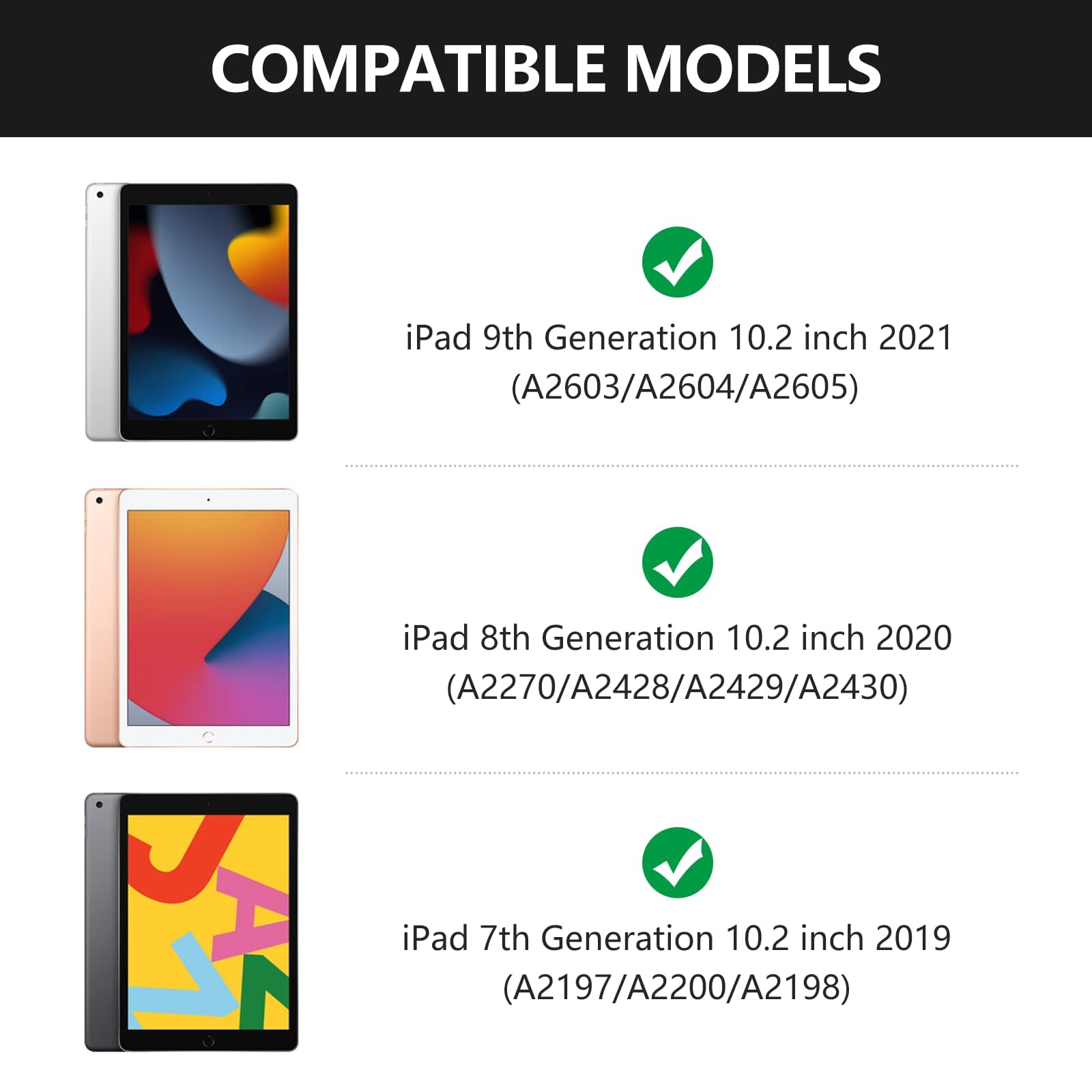 KARFUN Custodia con Tastiera per iPad 9a gen 10.2'' 2021,360° Flip Cover Rigida Sottile e Rigida per iPad 9/8/7a,Tastiera(Italiano) Bluetooth Wireless con 7 Retroilluminazione Auto Sleep Wake