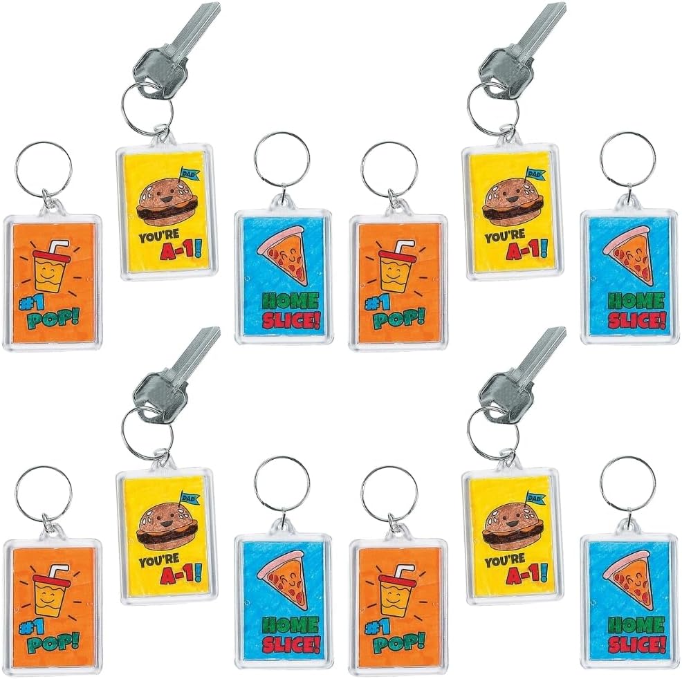 Color Your Own Fathers Day Keychains - Crafts for Kids and Fun Home Activities