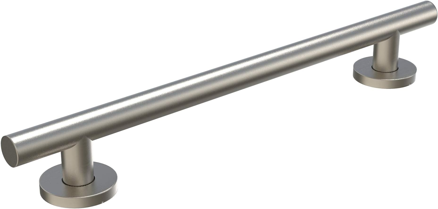 Keeney GB2023-16BN Recessed Flange Grab Bar 1.25 Dia x 16 In., Brushed Nickel