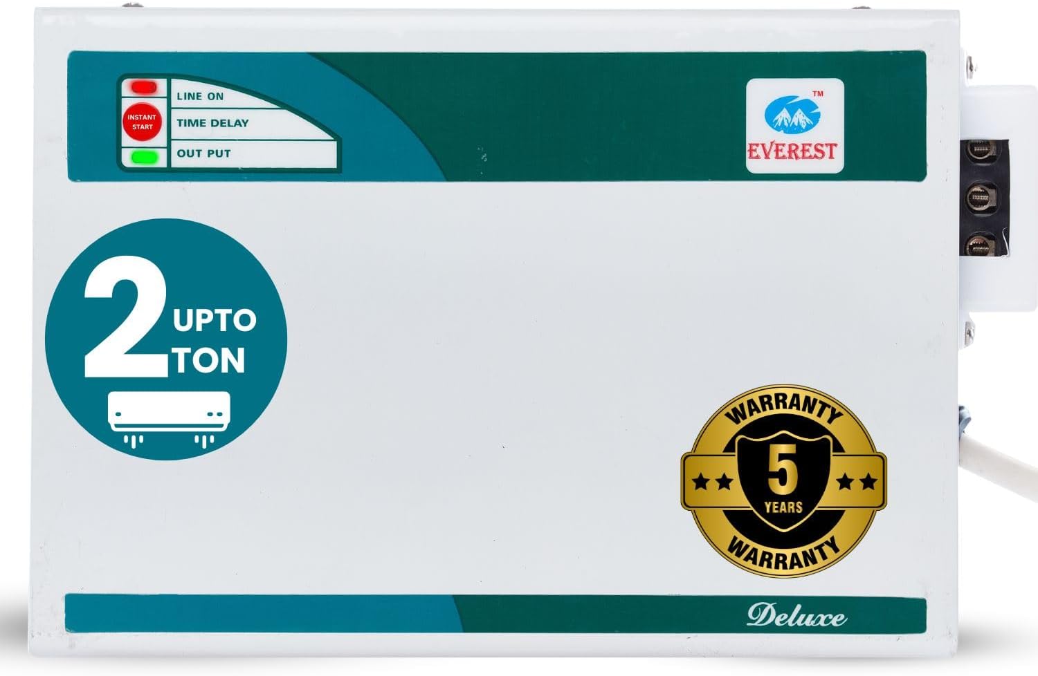 Everest 5 KVA-N Deluxe Voltage Stabilizer Upto 2 ton Inverter, Split & Window | Working Range : 170 V to 270 V | 5 Years Warrenty