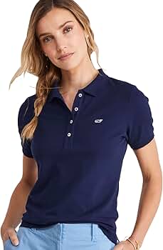 Vineyard Vines Women's Heritage Pique Polo, Nautical Navy, X-Small