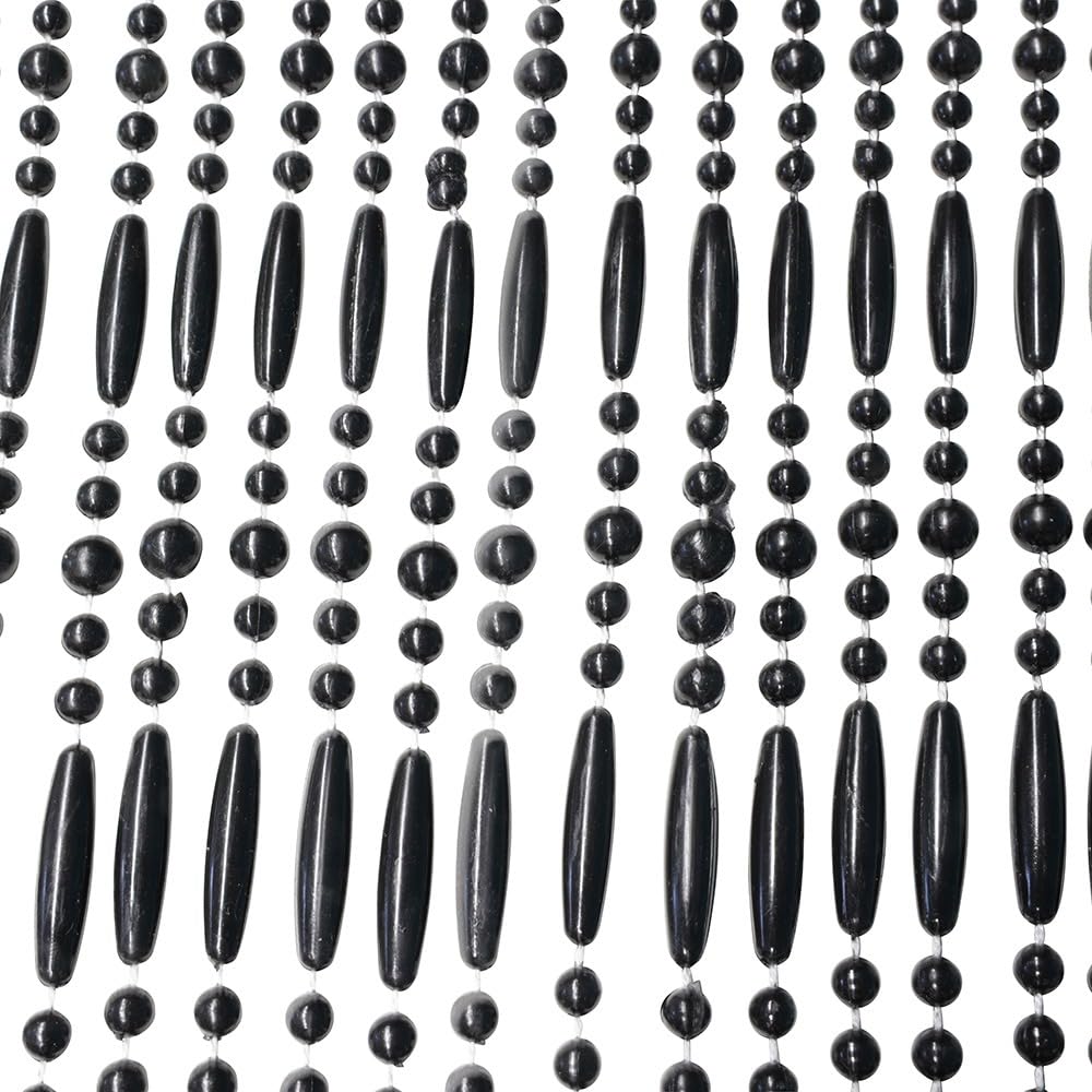 Rideau anti-mouches en perles IVOL noir, l'élégance durable pour votre porte 90x220cm