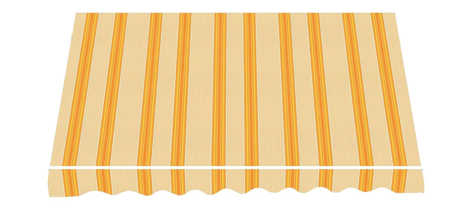 Telo di Ricambio per Tenda da Sole a Caduta in Poliestere da 280gr/mq PU Impermeabile (Giallo e Beige, L250xP250 CM)