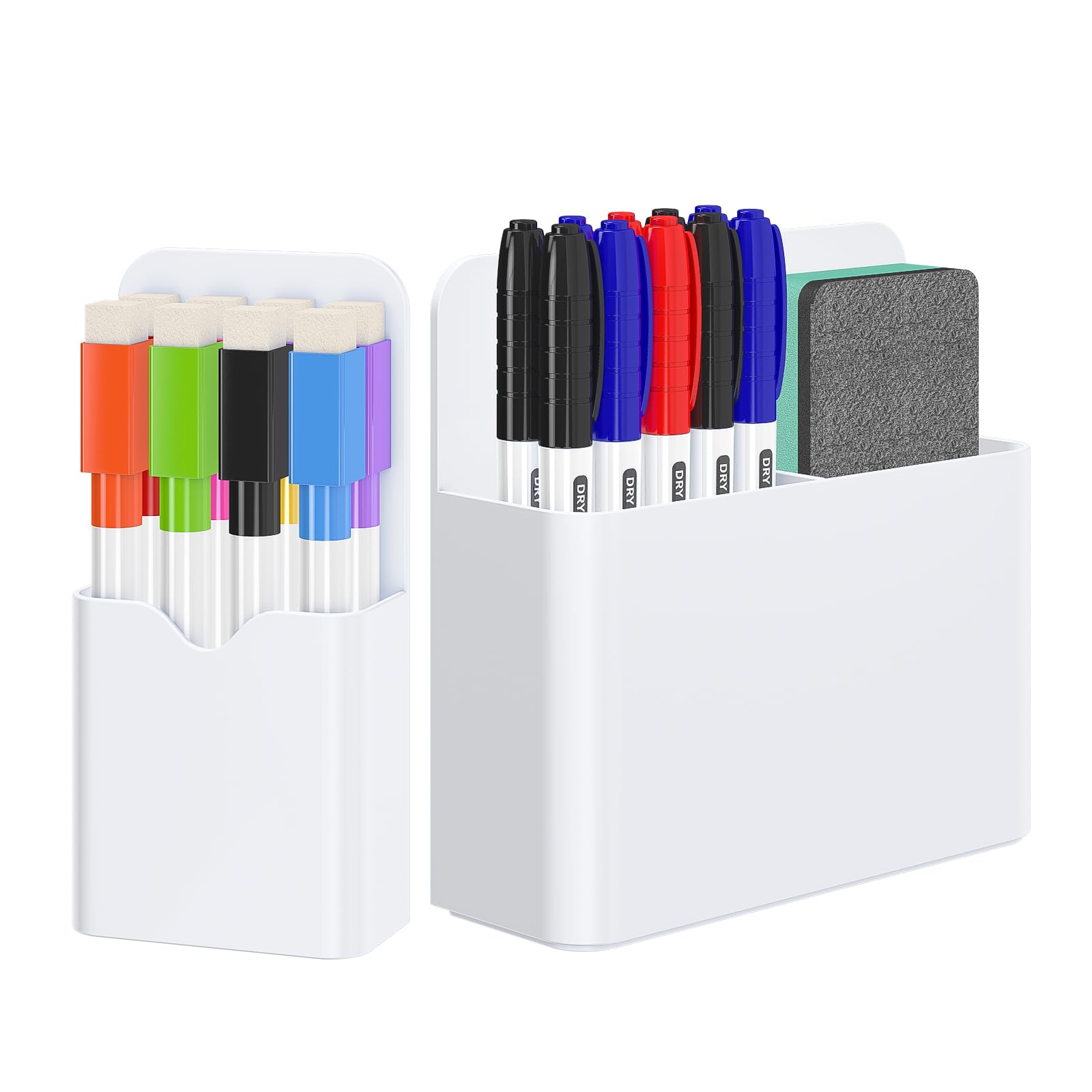 Pack Magnetic Dry Erase Marker Holder, Whiteboard Marker Organizer,  Magnetic Pen Holder, Magnet Marker Holder for Fridge, Whiteboard, Locker