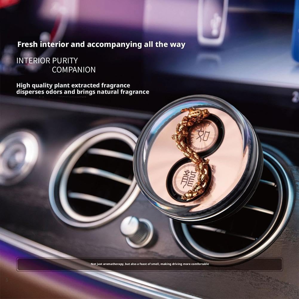 Car Air Freshener,Dynamic Chinese Dragon Car Air Freshener Vent Clip,Automotive Air Fresheners Diffuser Car Interior Accessories