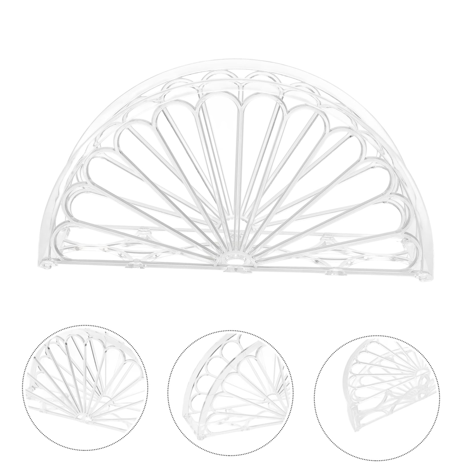 LABRIMP Servilletero Decorativo Semicircular para Mesa de Cocina y Comedor, Diseño Creativo en Ps Superficie Suave, Paquete de 6 Unidades Versátiles y Funcionales